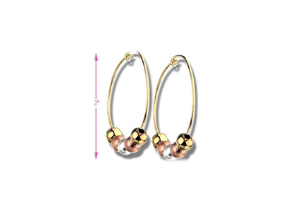 Tri Tone Plated | Fashion Earrings